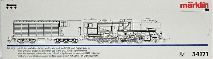 Märklin H0 - 34171 - Stoomlocomotief met tender (1) - BR 52, Hobby & Loisirs créatifs, Trains miniatures | HO