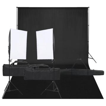 vidaXL Fotostudioset met verlichtingsset en achtergrond, Audio, Tv en Foto, Fotografie | Fotostudio en Toebehoren, Verzenden, Nieuw