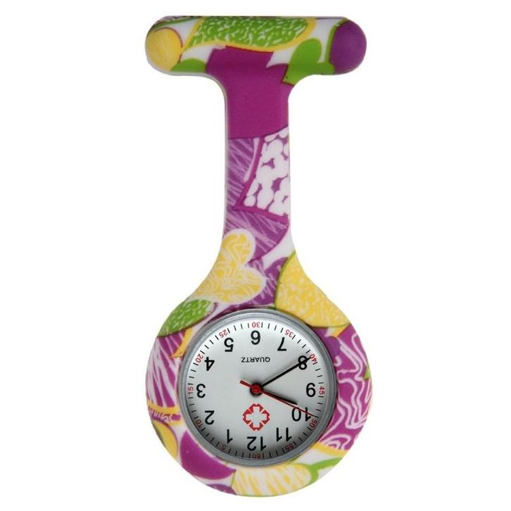 Fako - Verpleegstershorloge - Siliconen Print - Flower Power, Handtassen en Accessoires, Horloges | Dames, Verzenden