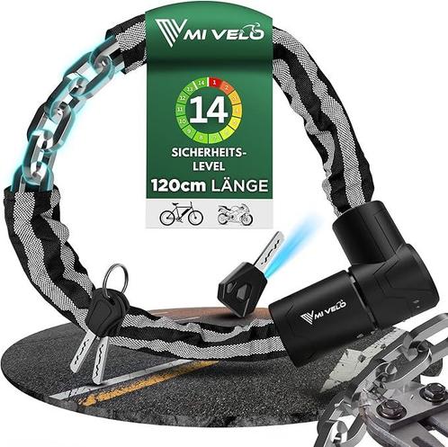 Tweedekans | MIVELO Kettingslot – 10 mm Gehard Staal & Nylon, Fietsen en Brommers, Fietsaccessoires | Overige Fietsaccessoires