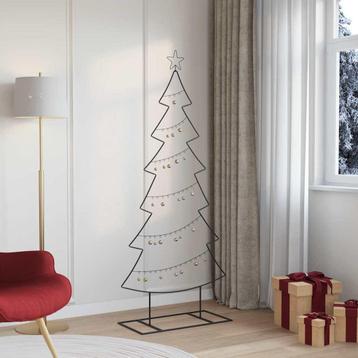 vidaXL Metalen kerstboom met standaard Zwart 180 cm Staal beschikbaar voor biedingen