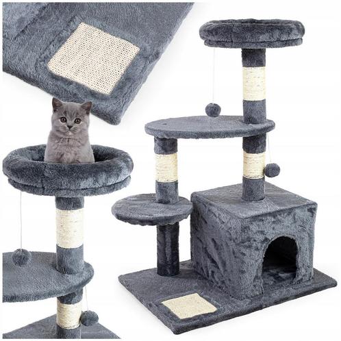 Moderne krabpaal antraciet - elegante kattenpaal 85cm - d..., Dieren en Toebehoren, Krabmeubelen, Nieuw, Ophalen of Verzenden