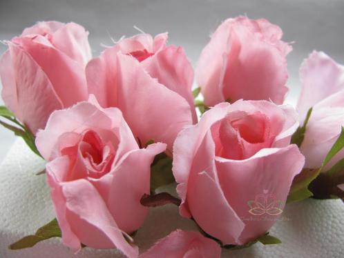 Roosjes 5-6cm. zijde best quality hot pink roze 10 st roos, Huis en Inrichting, Woonaccessoires | Kunstplanten en Kunstbloemen