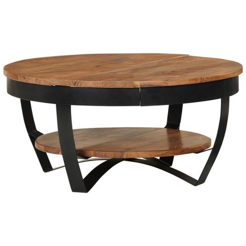 vidaXL Salontafel 65x65x32 cm massief acaciahout, Huis en Inrichting, Tafels | Salontafels, Nieuw, Verzenden