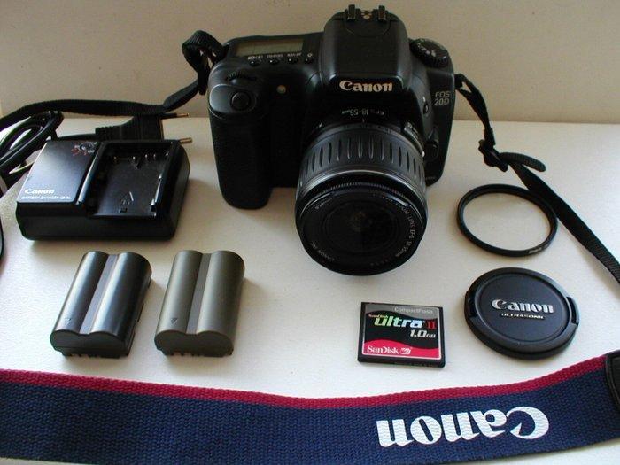 Canon EOS 20D met Canon 18-55mm zoomlens Digitale reflex, Audio, Tv en Foto, Fotocamera's Digitaal