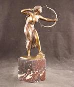 Georges Morin (1874-1950) - sculptuur, Diana - Godin van de, Antiquités & Art