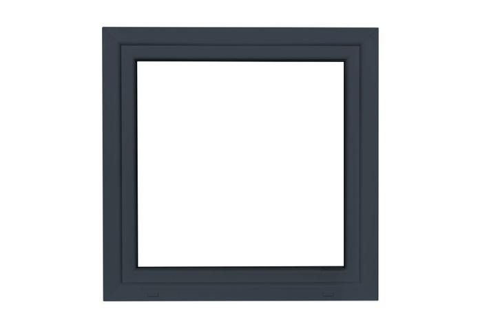 PVC raam draaikiep b100xh100 cm Antraciet, Doe-het-zelf en Bouw, Glas en Ramen, Dubbelglas, Nieuw, Gevelraam of Ruit, 80 tot 120 cm