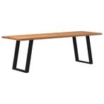 vidaXL Eettafel met natuurlijke rand 240x80x74 cm massief, Huis en Inrichting, Tafels | Eettafels, Verzenden, Nieuw