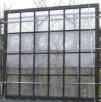 houten raam , chassis , venster 234 x 213 zwart ral 9005, Doe-het-zelf en Bouw, Ophalen of Verzenden, Zo goed als nieuw, 150 tot 225 cm