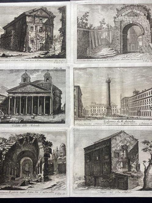 Italie - Rome, Latium; Paolo Barbazza - ‘6 Views of Rome’ -, Boeken, Atlassen en Landkaarten