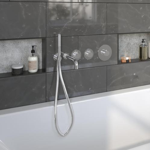 Badkraanset Wiesbaden Dreams met Inbouwdeel en Baduitloop, Doe-het-zelf en Bouw, Sanitair, Kraan, Nieuw, Chroom, Ophalen of Verzenden