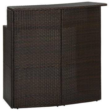 vidaXL Tuinbartafel 120x55x110 cm poly rattan bruin, Verzenden