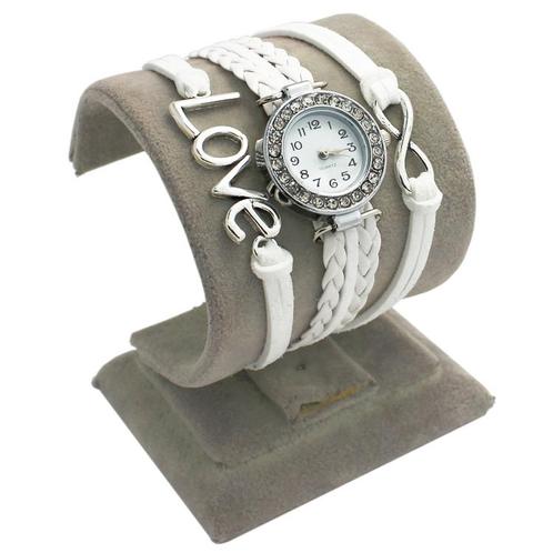Fako® - Armband Horloge - Multi Infinity Love - Wit, Bijoux, Sacs & Beauté, Montres | Femmes, Envoi
