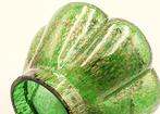 Kralik Art Deco green Glass Vase with Aventurin Style, 1920