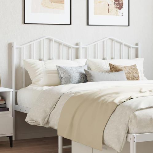 vidaXL Tête de lit métal blanc 140 cm, Maison & Meubles, Chambre à coucher | Lits, Neuf, Envoi