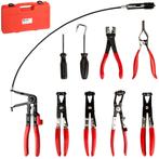 tectake Slangklemtangenset 9-delig - zwart / rood, Doe-het-zelf en Bouw, Gereedschap | Handgereedschap, Verzenden, Nieuw