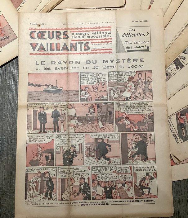 Hergé - Cœurs Vaillants n°3 à 52 de 1936 - 50 magazine -, Livres, BD