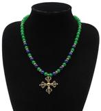 Lapis lazuli - Emeraude - Boeddhistische ketting - Double, Antiek en Kunst