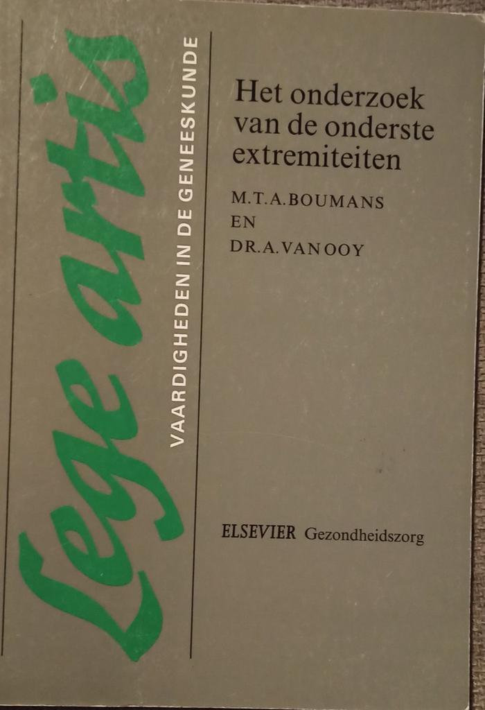 Het onderzoek van de onderste extremiteiten / Lege artis, Boeken, Wetenschap, Gelezen, Verzenden