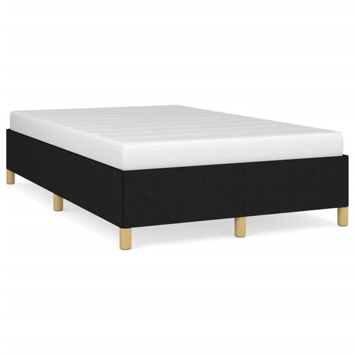 vidaXL Cadre de lit sans matelas noir 120x190 cm tissu, Maison & Meubles, Chambre à coucher | Lits, Neuf, Envoi