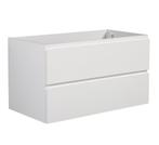 Wastafelkast Angela 90 x 48 cm Wit Hangend Wastafelmeubel, Verzenden, Nieuw
