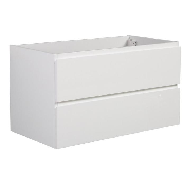 Wastafelkast Angela 90 x 48 cm Wit Hangend Wastafelmeubel, Maison & Meubles, Salle de bain | Meubles de Salle de bain, Envoi