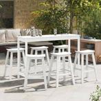 vidaXL Tuin Bar Set 6 pcs Wit HDPE, Tuin en Terras, Verzenden, Nieuw