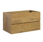 Wastafelkast Angela 90 x 48 cm Eiken Hangend Wastafelmeubel, Verzenden, Nieuw