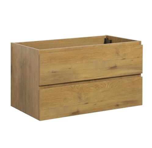 Wastafelkast Angela 90 x 48 cm Eiken Hangend Wastafelmeubel, Huis en Inrichting, Badkamer | Badkamermeubels, Nieuw, Verzenden