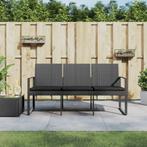 vidaXL Tuinbank 3-zits met kussens polypropeen rattan, Tuin en Terras, Tuinsets en Loungesets, Verzenden, Nieuw