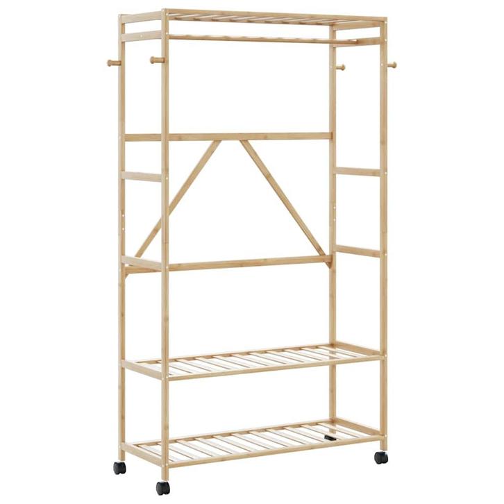 vidaXL Kledingrek met schappen en wielen 110x40x180 cm, Huis en Inrichting, Kasten | Kleerkasten, Nieuw, Verzenden