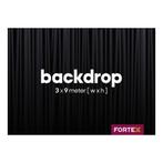 FORTEX Backdrop 3m (b) x 9m (h) zwart 320 gram/m², Verzenden