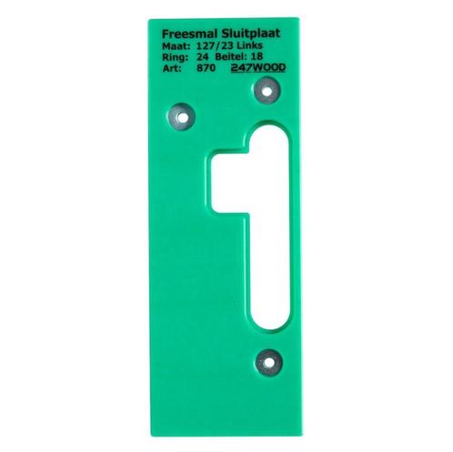 247WOOD Freesmal sluitplaat 127x23 links, Doe-het-zelf en Bouw, Hang- en Sluitwerk, Klink of Kruk, Nieuw, Overige materialen