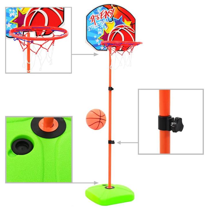 vidaXL Kinderbasketbalring- en balset, Sport en Fitness, Basketbal, Nieuw, Verzenden