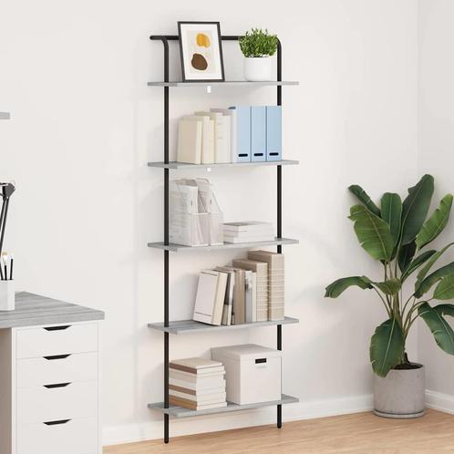 vidaXL Boekenplank Grijs sonoma 60 x 24 x 168 cm Bewerkt, Huis en Inrichting, Kasten | Boekenkasten, Nieuw, Verzenden