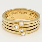 Bague - 18 carats Or jaune Diamant (Naturelle) - Diamant, Handtassen en Accessoires, Ringen, Nieuw