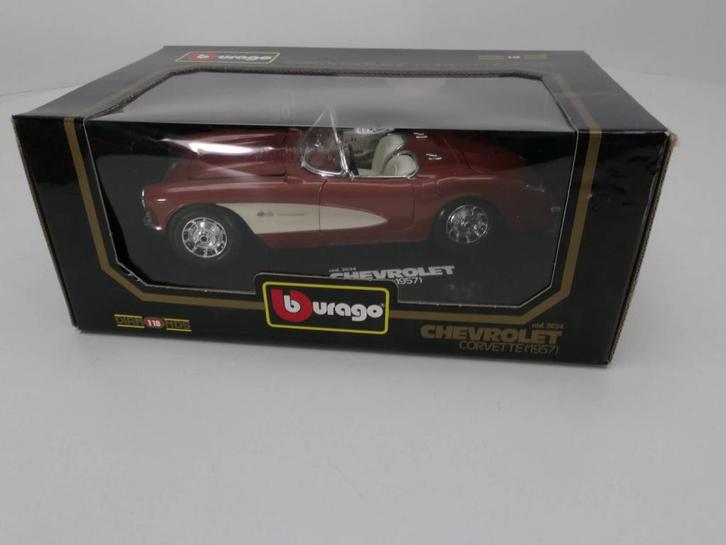 Schaal 1:18 Bburago 3024 Chevrolet corvette 1957 #3164, Hobby en Vrije tijd, Modelauto's | 1:18, Gebruikt, Ophalen of Verzenden