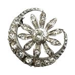 Argent - Broche - 925 fleur Crescent