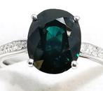 Ring - 18 karaat Witgoud, Saffier 2,44 ct IGE 3,21 GR -, Handtassen en Accessoires, Ringen, Nieuw