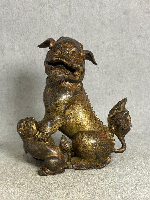 Foo dog wierookbrander - Brons - Eind 20e eeuw, Antiquités & Art, Antiquités | Autres Antiquités