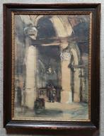 Han van Meegeren (1889-1947) - Kerkinterieur verso Staand, Antiek en Kunst, Kunst | Schilderijen | Klassiek