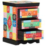 vidaXL Meerkleurige Lade Kast - 40x40x60 cm Massief Mango, Huis en Inrichting, Verzenden, Nieuw