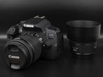 Canon EOS 700D + Canon 18-55 + Canon 60mm 1.8 STM +, Audio, Tv en Foto, Nieuw