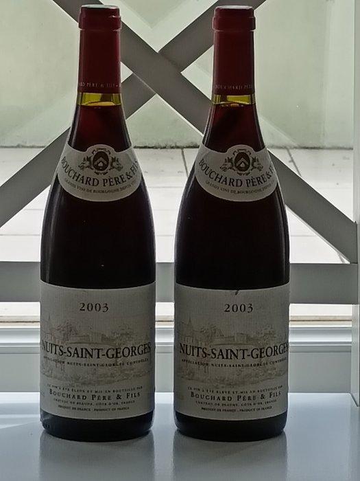 2003 Bouchard Père & Fils - Nuits St. Georges - 2 Flessen, Verzamelen, Wijnen