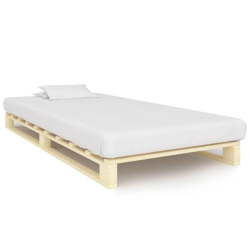vidaXL Bedframe pallet massief grenenhout 90x200 cm, Huis en Inrichting, Slaapkamer | Bedden, Nieuw, Verzenden