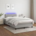 vidaXL Boxspring met matras en LED stof lichtgrijs 120x200, Huis en Inrichting, Verzenden, Nieuw