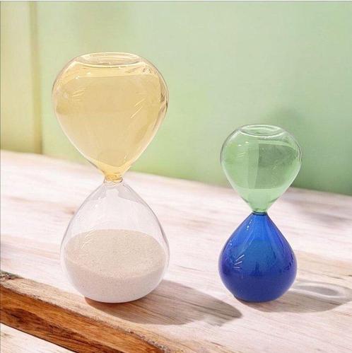 Zandloper (2) - Glas - 2020+, Antiek en Kunst, Antiek | Glaswerk en Kristal