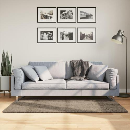 vidaXL Vloerkleed ISTAN hoogpolig glanzend 80x150 cm grijs, Huis en Inrichting, Stoffering | Tapijten en Vloerkleden, Nieuw, Verzenden