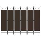 vidaXL Kamerscherm met 6 panelen 240x180 cm bruin, Huis en Inrichting, Verzenden, Nieuw
