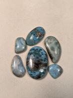 148,7 ct - Set van 6 natuurlijke Larimar cabochons